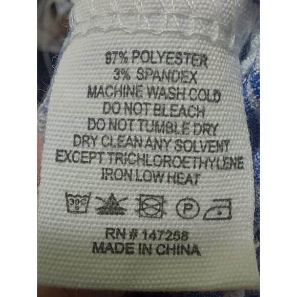 Simply Southern XL Blue Paisley Smocked Dress W/ Puffed Sleeves~Crisscross Back - Picture 8 of 10